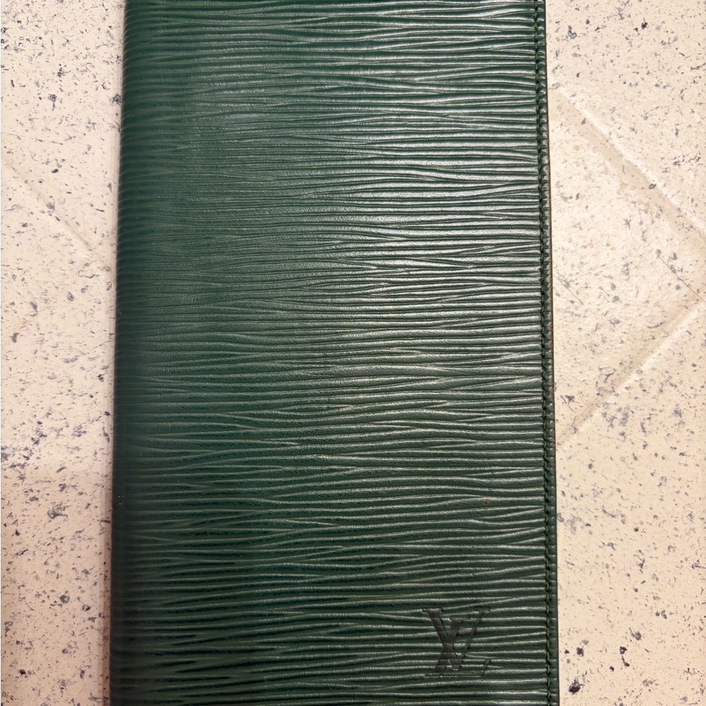 Louis Vuitton Green Epi Long Wallet or Checkbook Holder